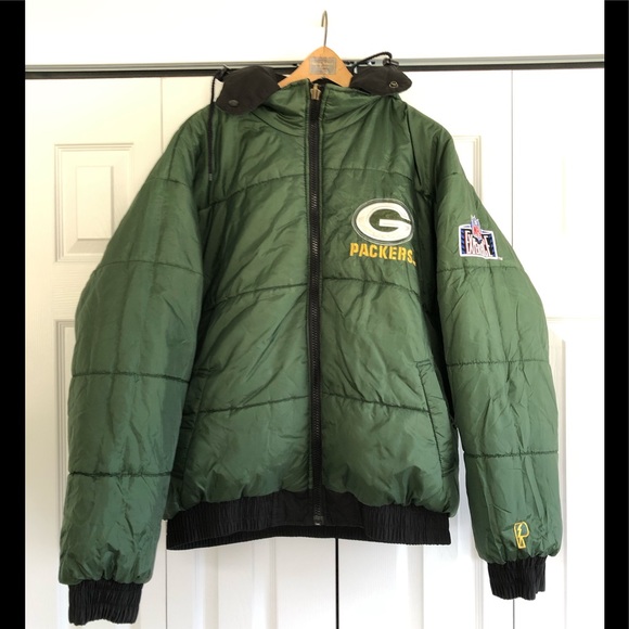 SOLD - Vintage Pro Player Reversable Greenbay Coat - Picture 5 of 8